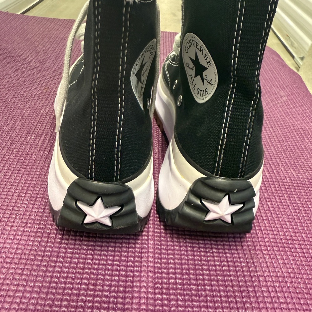 Converse Big Kids Black and White Sneakers - Picture 3 of 4